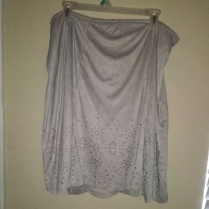 Cato brand grey suede skirt